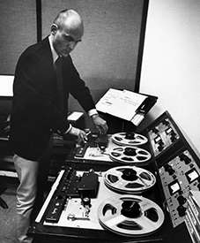 Tod Dockstader in the studio, circa 1965
