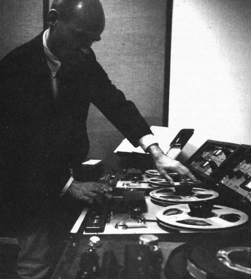 Tod Dockstader in the studio, circa 1965